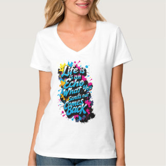 Camiseta con cuello en V Eco de la Vida T-Shirt