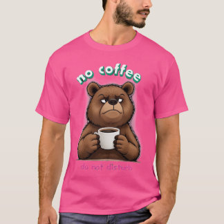 Camiseta con oso y taza de café T-Shirt