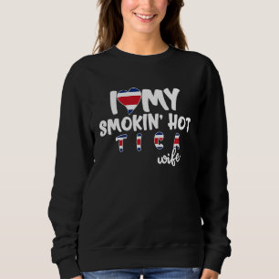 Camiseta de Costa Rica Flag I Liebe My Smokin Hot Sweatshirt