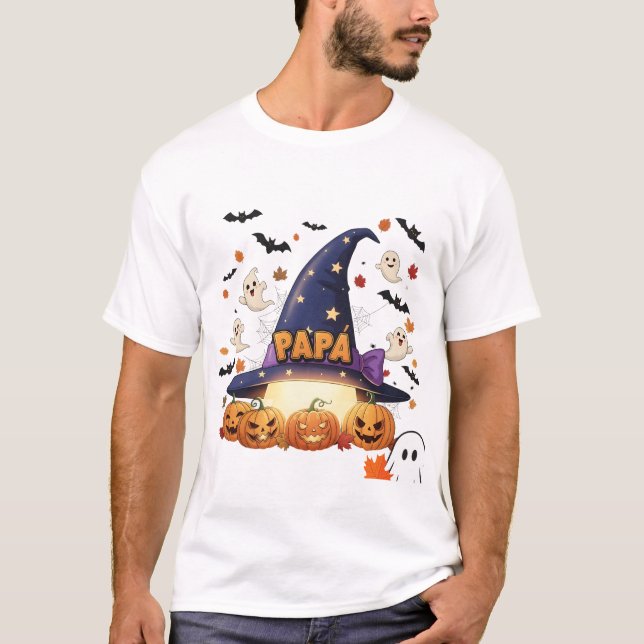 Camiseta de Papá Mágico de Halloween T-Shirt (Vorderseite)