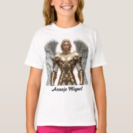 Camiseta Fem Juvenil Básica Arcanjo Miguel T-Shirt