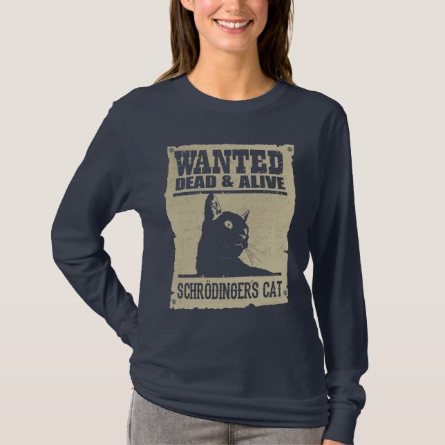 Camiseta Fem. Schrodinger's Cat - Dark - Front T-Shirt (Vorderseite)