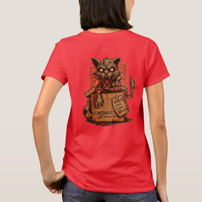 Camiseta Fem. Schrodinger's Zombie Cat - Back T-Shirt (Rückseite)