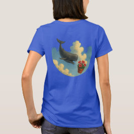 Camiseta Fem. Whale And Bowl Of Petunias - Back T-Shirt