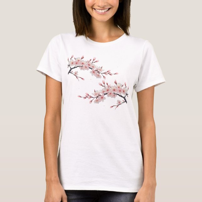Camiseta Feminina Básica Floral-7 T-Shirt (Vorderseite)