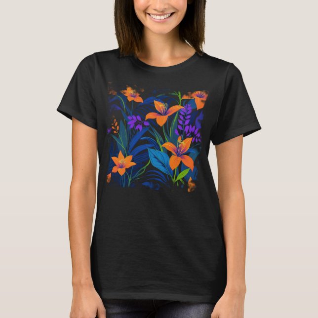 Camiseta Feminina Básica Floral-9 T-Shirt (Vorderseite)