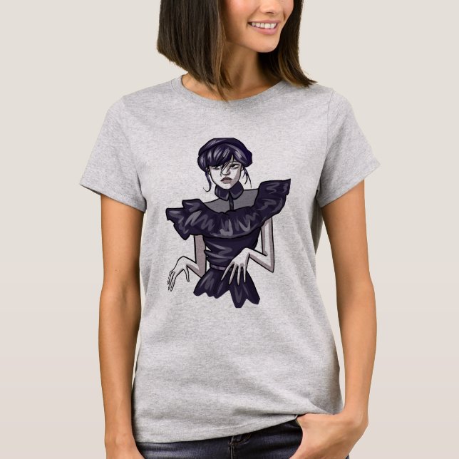 Camiseta feminina com estampa de wandinha T-Shirt (Vorderseite)