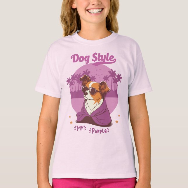 Camiseta Feminina Infantil DOG STYLE T-Shirt (Vorderseite)
