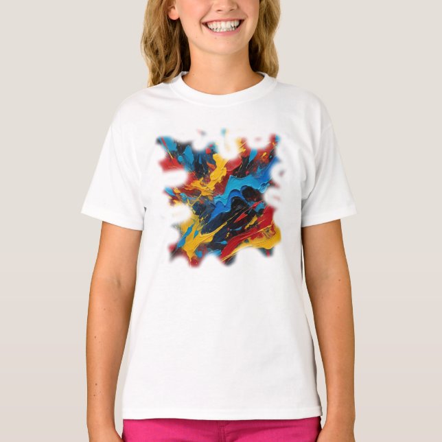Camiseta Feminina Juvenil Básica Arte Expressão T-Shirt (Vorderseite)