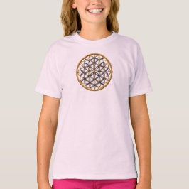 Camiseta Feminina Juvenil Básica Flôr da Vida-18 T-Shirt