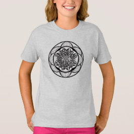 Camiseta Feminina Juvenil Básica Flôr da Vida-6 T-Shirt