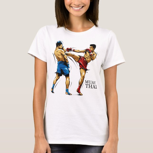 Camiseta Feminina Muay Thai / Boxe Tailandês T-Shirt (Vorderseite)