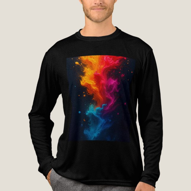 Camiseta fuego multicolor Tri-Blend shirt (Vorderseite)