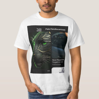 Camiseta gola canoa Masculino simples  T-Shirt