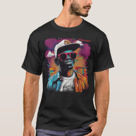 Camiseta Grafite Hip Hop - Ilustração Digital em A T-Shirt