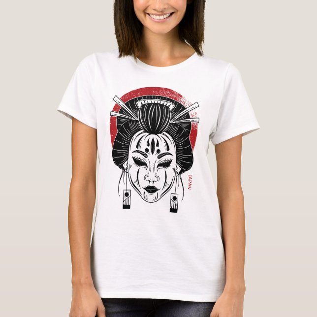 Camiseta gueixa/ Japão T-Shirt (Vorderseite)