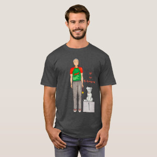 Camiseta Hombre con su perro ganando medalla T-Shirt