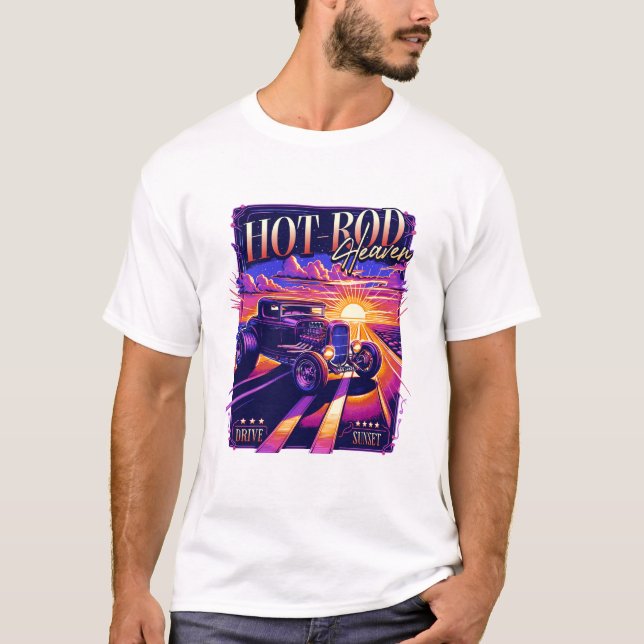 Camiseta Hot Rod Heaven – Drive Into the Sunset T-Shirt (Vorderseite)