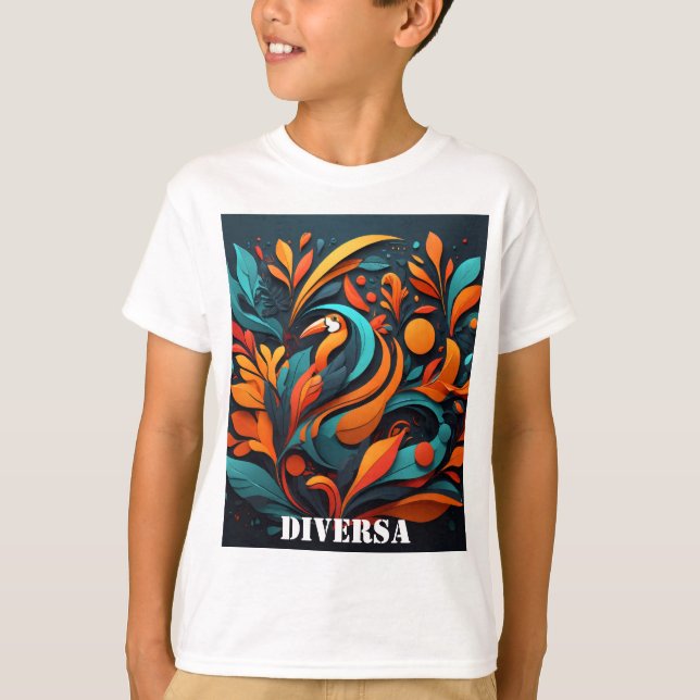 Camiseta Infantil Arte Simbólico de Naturaleza T-Shirt (Vorderseite)