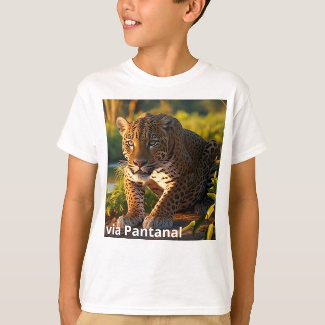 Camiseta Infantil Básica Onça Pintada T-Shirt (Vorderseite)