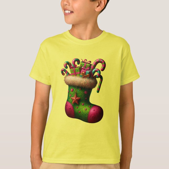 Camiseta Infantil Meia Natalina dos Sonhos T-Shirt (Vorderseite)