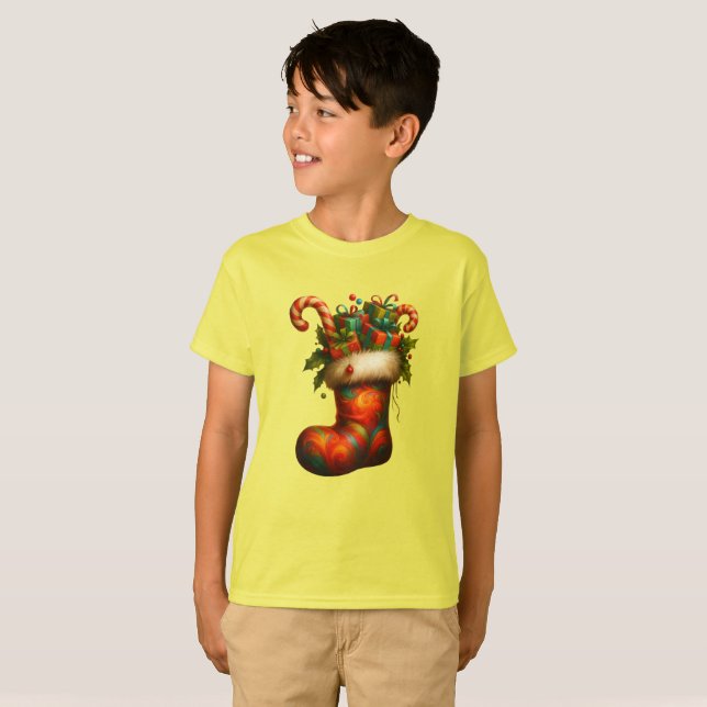 Camiseta Infantil Meia Natalina Maravilhosa T-Shirt (Vorne ganz)