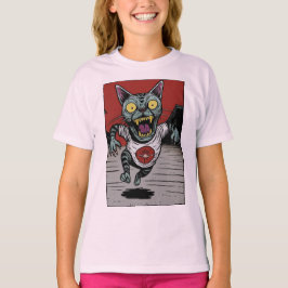 Camiseta Infantil Zombie Runner Cat - Front T-Shirt