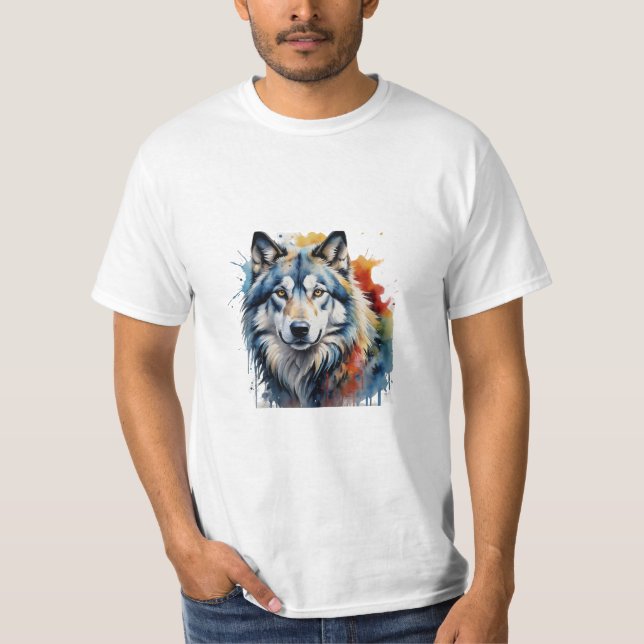  camiseta   lobo animal,forte T-Shirt (Vorderseite)