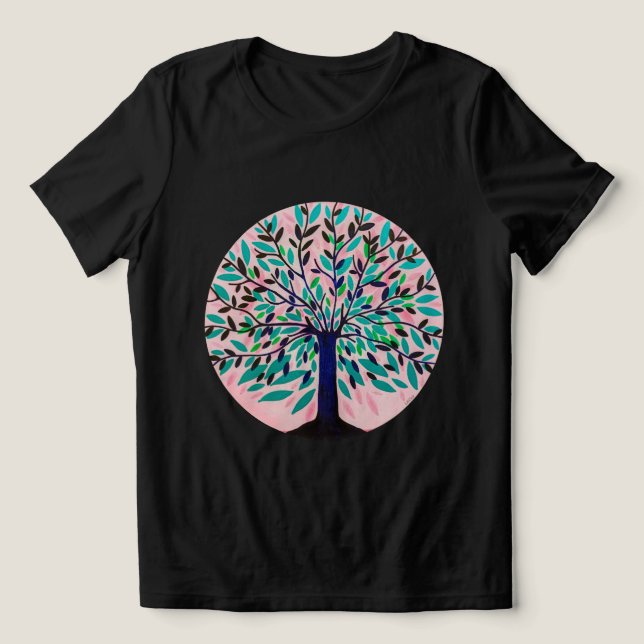 Camiseta Mandala Árvore da Vida Tri-Blend Shirt (Design Vorderseite)