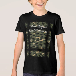 Camiseta Masc Juvenil Básica Camuflagem Orgânica-2 Tri-Blend Shirt
