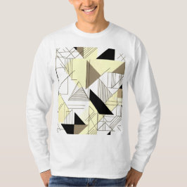Camiseta Masculina Básica Abstrato 2 Manga Longa T-Shirt