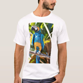 Camiseta Masculina Básica arara azul T-Shirt