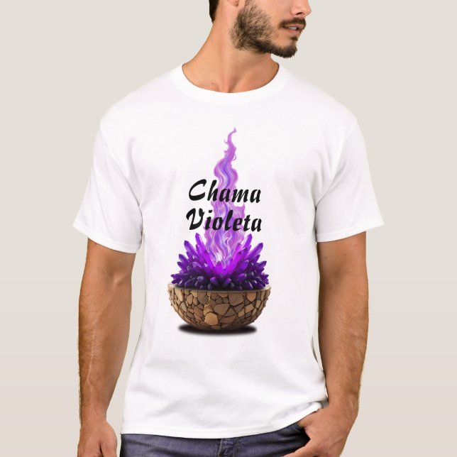 Camiseta Masculina Básica Chama Sagrada-7 T-Shirt (Vorderseite)