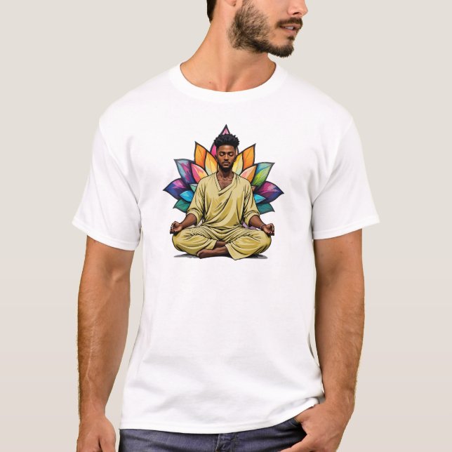 Camiseta Masculina Básica Meditação-5 T-Shirt (Vorderseite)