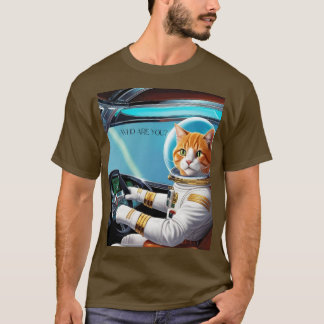 Camiseta para caballero con diseño gato expresivo. T-Shirt