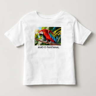 Camiseta para Crianças Arara Vermelha Kleinkind T-shirt