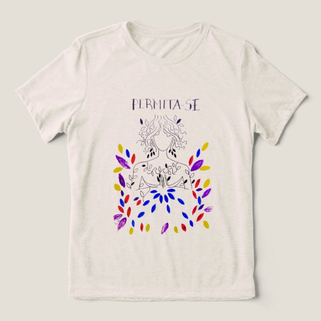 Camiseta Permita-se (Desenho autoral) Tri-Blend Shirt (Design Vorderseite)
