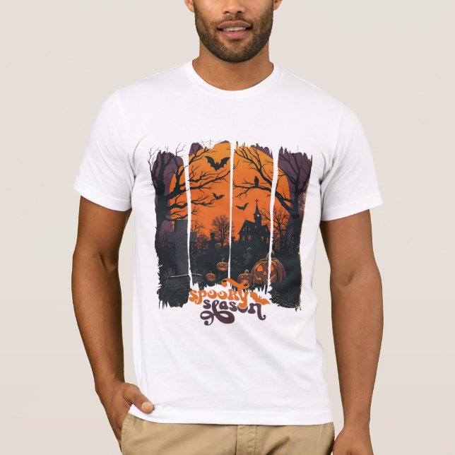 Camiseta Retro de Halloween Spooky Season T-Shirt (Vorderseite)