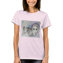 Camiseta Senhora da Magia (desenho autoral)