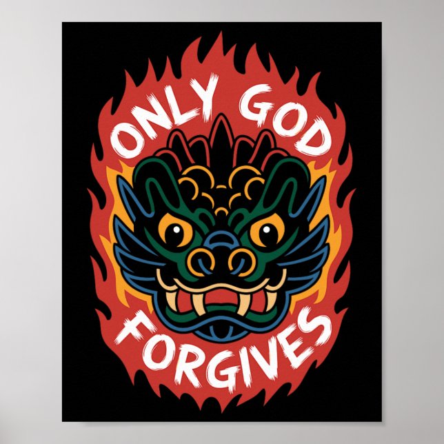 Camiseta Sólo Dios Perdona1 Poster (Vorne)