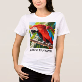 Camiseta Tri-blend feminina Arara Vermelha Tri-Blend Shirt