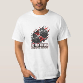 Camiseta Value No Pain No Gain | 100% Algodão T-Shirt