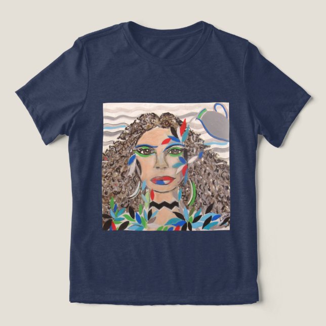 Camiseta Zodíaco Aquário (desenho autoral) Tri-Blend Shirt (Design Vorderseite)