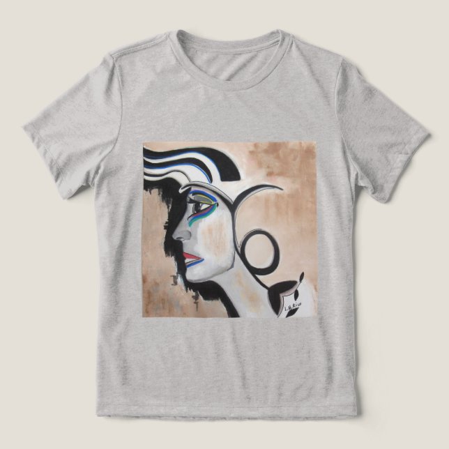 Camiseta Zodíaco Capricórnio Tri-Blend Shirt (Design Vorderseite)