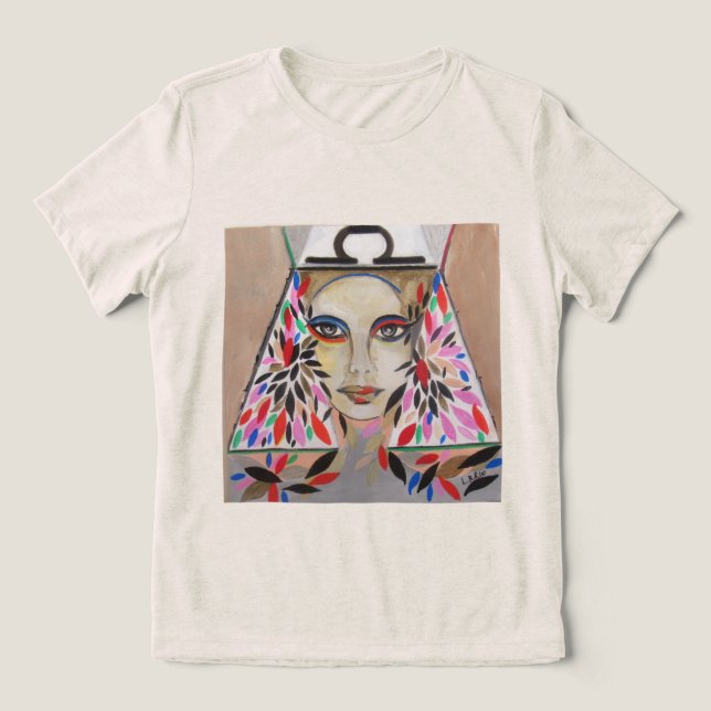 Camiseta Zodíaco Libra (desenho autoral) Tri-Blend Shirt (Design Vorderseite)