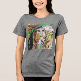Camiseta Zodíaco Virgem (desenho autoral) Tri-Blend Shirt