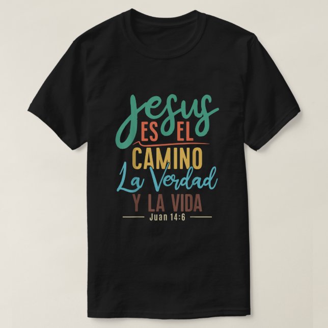 Camisetas Cristianas en espanol Con Frases Biblia T-Shirt (Design vorne)