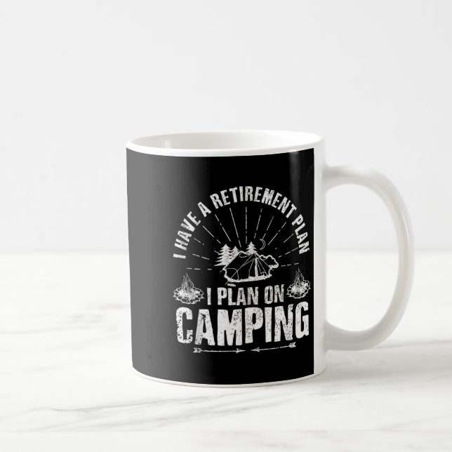 Camng Retirement Gift Funny Quote Outdoor Retired  Kaffeetasse (Rechts)