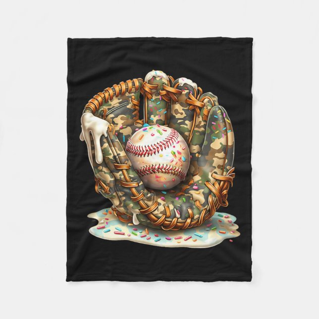 Camo Baseball Gloves Lifestyle 101 Apparel Drip Ic Fleecedecke (Vorderseite)