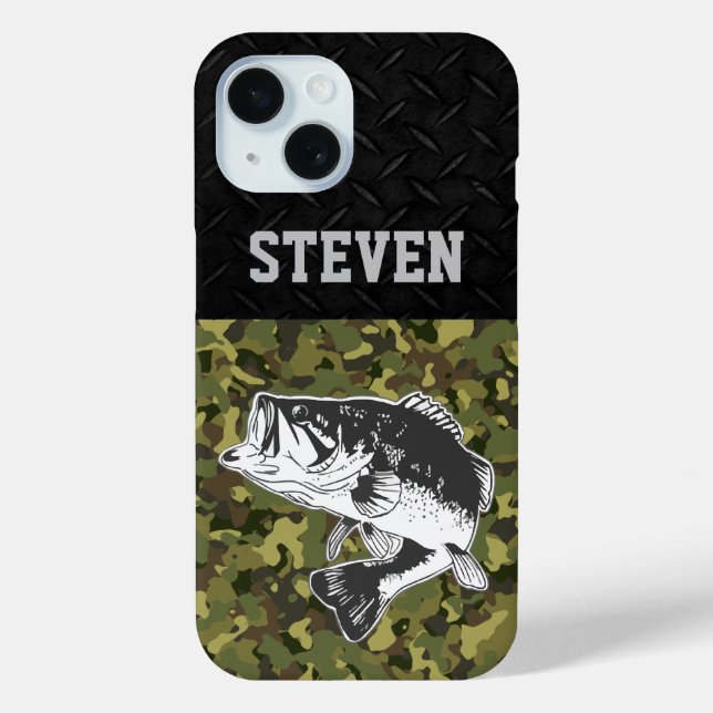 Camo Basse Nom de pêche Hommes Sports Grand Coque  (Verso)